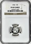 1954 PROOF ROOSEVELT DIME NGC PF69 CAMEO, ONLY 1 FINER - VERY RARE!!