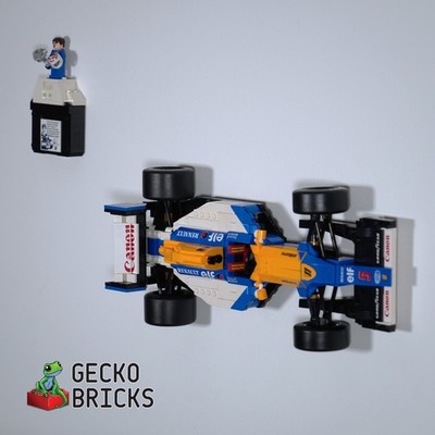 3D Printed Wall Mount for LEGO  Williams Racing FW14B (Set 10353) - Gecko Bricks