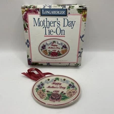 Longaberger 1996 Mother's Day Vanity Basket Tie On New in Original Box