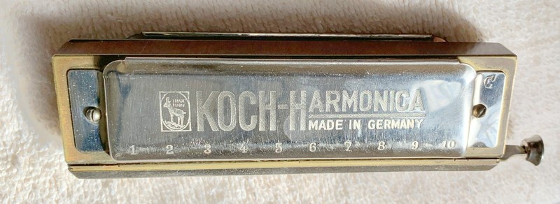 Vintage Koch Chromatic Harmonica, Key of C, Original Box 10 Hole. Made In German