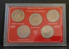 1979 Isle of Man 5 Crown coin set Tynwald Millenium in plastic case