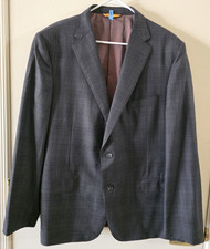 Hickey Freeman Custom Tailored Blazer 48R Super 140s Carlo Barbera Glen Plaid