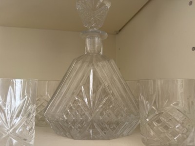 Empty bottle With 4 Glasses 