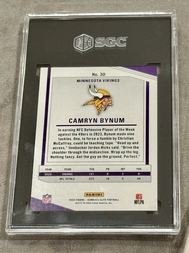 Camryn Bynum 2024 Donruss Elite Blue Status Numbered 143/299 SGC 9.5 MINT.+ - Picture 2 of 2