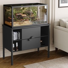 120 Gallon Reptile Terrarium Glass Enclosure w/Heavy-Duty Screen Ventilation Top