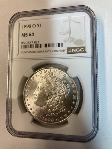 Absolutely Stunning 1898-O Morgan Dollar CERTIFIED NGC MS 64 Silver Dollar