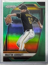 2025 Panini Prizm #281 Braxton Ashcraft Prospect Green Prizm Pittsburgh Pirates