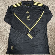 Mexico De Oro Black And Gold Long Sleeve Shirt Size READ DESCRIPTION