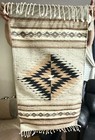 Zapotec Indian Handwoven In Oaxaca Wool Rug 22"x42" Mexico — photo 1