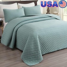 Ultra Soft Lightweight Reversible Quilt Set All Season Bedding Home Decor New