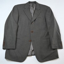 Vtg USA Made Hugo Boss 40S Green Gray 100 Wool Einstein Blazer Sport Coat