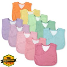 HonestBaby Bibs 10-pack Rainbow Pinks Organic