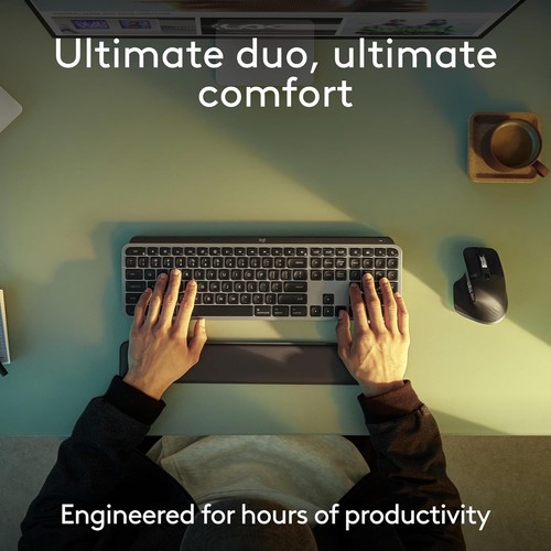 Logitech - Clavier à ciseaux sans fil pleine grandeur MX Keys S Combo pour Mac - - Photo 2/6
