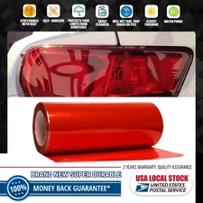 For Headlight Taillamp Transparent Red Lens Vinyl Protection Wrap Film 12"x71"