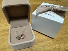 THE KISS Disney Minnie Mouse Necklace Silver Rose Gold 2 Rings Box