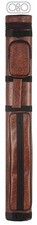McDermott 2x2 Hard Oval Textured Vinyl Pool/Billiard Cue Case - Brown