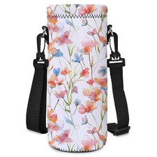 Neoprene Water Bottle Carrier Bag with Adjustable Shoulder Strap 500ml/16oz