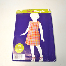 Uncut Sz 3-6 Easy Simplicity Sew Simple Pattern A1836 Toddler Child Dress