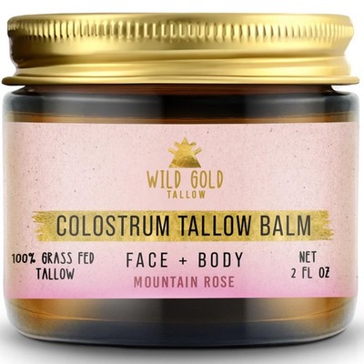 100% Grass Fed Tallow Balm with First Colostrum Rose Oil & Emu Oil - Handmade...
