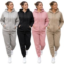 Women Hoodie Tracksuit Set Lounge Wear Ladies ZipUp Sweatshirt Joggers Suit Pant