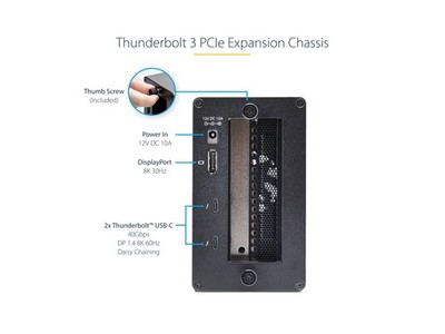 StarTechcom Thunderbolt 3 PCIe Gehäuse Externes Gehäuse mit zwei PCI Steckplätzen