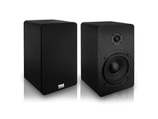 Pyle 5.25 Home Theater Wooden Bookshelf Speakers - Wall-Mountable Pair OpenBox