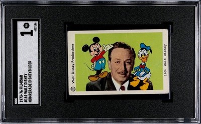 【シリアル入】ディズニー アンティーク アート 1973-76 Filmisar Numerade Disneybilder 169 Walt Disney SGC 1