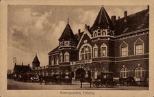 Ak Esbjerg Dänemark, Bahnhof, Kutschen - 4655873