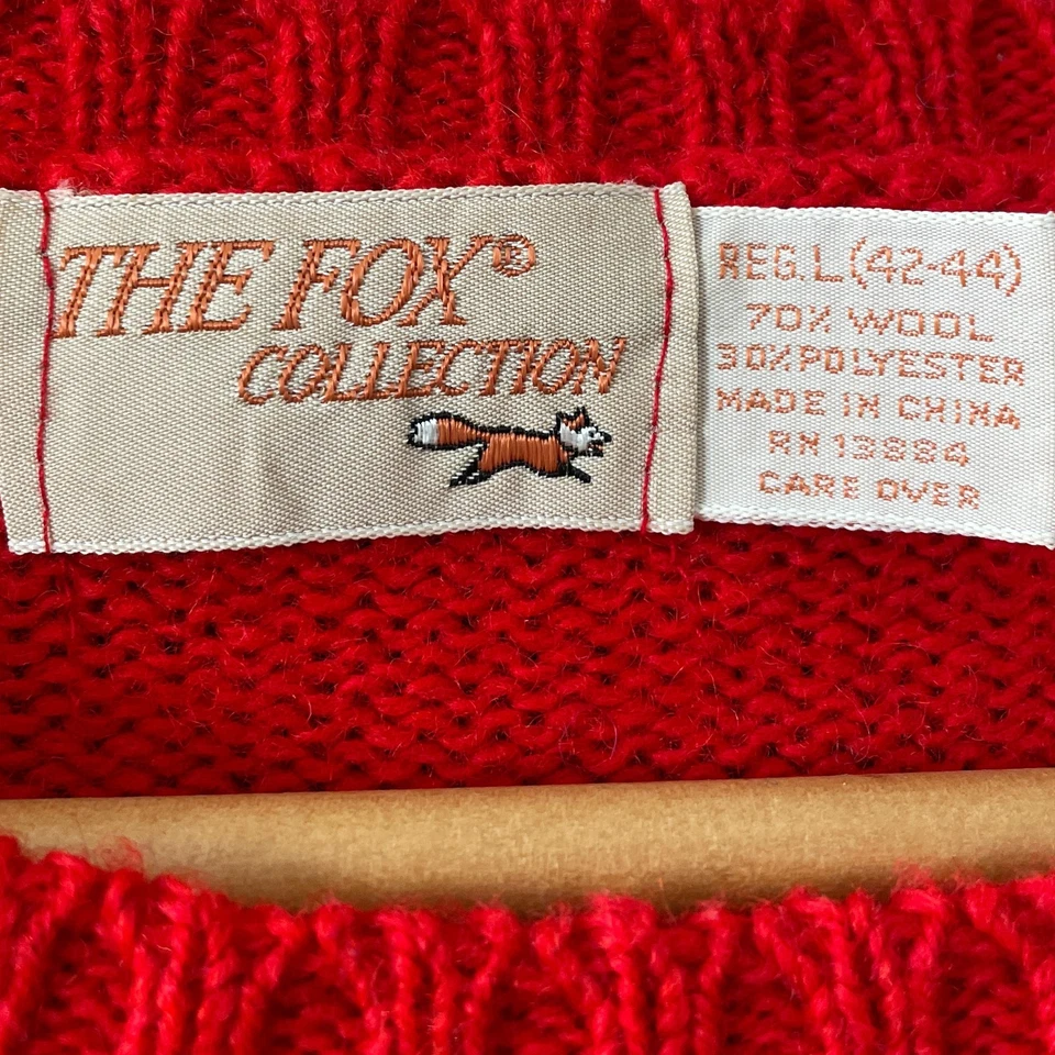 Suéter Cuello Redondo Lana Colección The Fox Normcore Heritage Festivo Navidad L  Foto 4 de 4