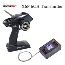 DUMBORC X6P 6CH RC Radio Controller Transmitter & P6DC Receiver for RC Car Boat