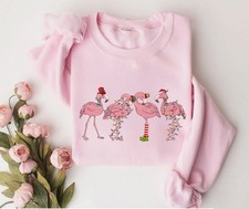 Flamingo Christmas Sweatshirt, Funny Flamingo Sweater, Merry Christmas Gift
