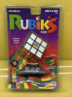 Vintage Rubik's Cube Puzzle w/ Display Stand 2002 Hasbro RUBIKS NEW SEALED