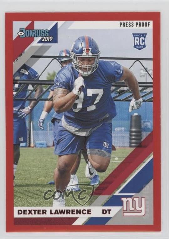 2019 Panini Donruss Rookies Press Proof Red Dexter Lawrence #257 09wc
