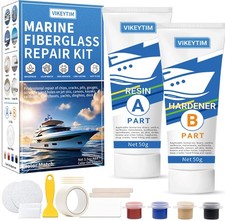 VIKEYTIM Marine Fiberglass Repair Kit Color Match , 3.5oz/100g Color Match