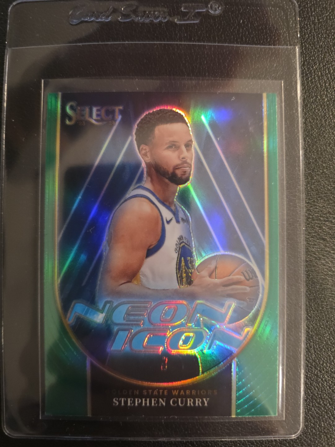 Steph Curry 2023-24 Select Neon Icon Green Prizm Warriors #4