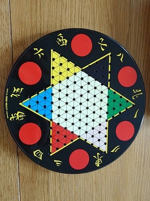 Chad Valley Chinese Dame Spiel Metallbrett komplett - Originalverpackt Made in England