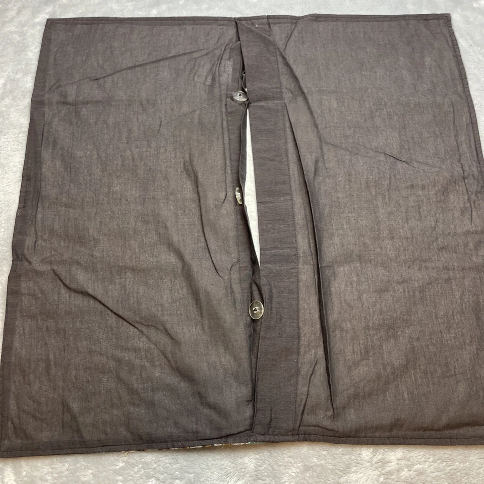 Pottery Barn Pillow Cover Beaded Embroidered Paisley Red Yellow Orange 24"x24" - Image 2 of 4