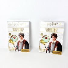 2 Boxes Of Harry Potter Valentines, 16 Cards w/Pins New In Box Classroom Favors
