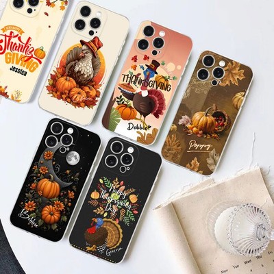 Customized Sweet Thanksgiving Soft Phone Cover Case For iPhone 17 15 Plus 14 16e