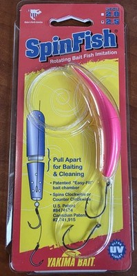 Yakima Bait SpinFish 2.5 , 2.5''  Hot Pink Trolling Plug, 725 HOTPK
