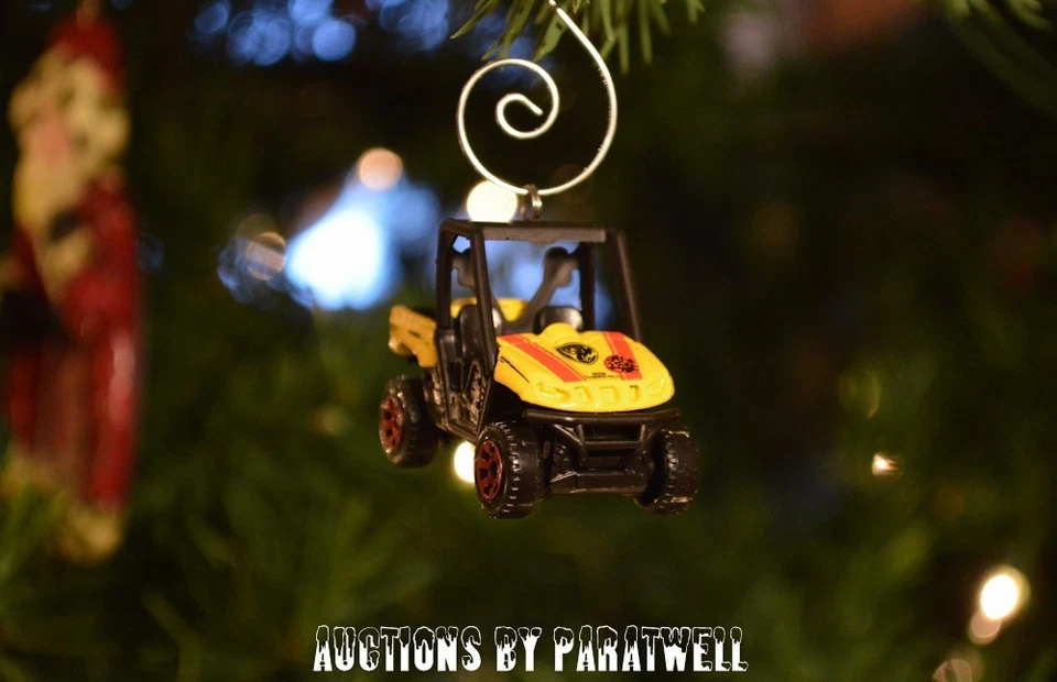 Adorno de Navidad personalizado Yamaha ATV 4x4 Rhino escala 1/64 Gator Honda Kawasaki Foto 3 de 4