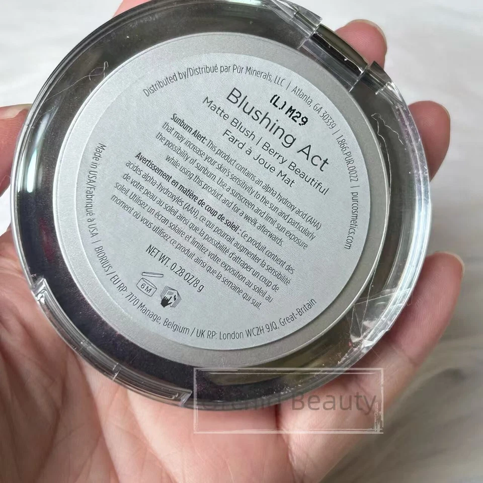 Nuevo rubor mate PUR Blushing Act ~ baya hermosa ~ tamaño completo 8 g/0,28 oz Foto 3 de 3