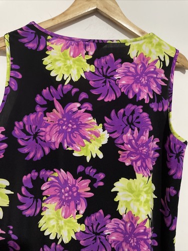 Millers Size 14 Women’s Top Sleeveless Multicoloured Floral Stretch Casual - Picture 9 of 10