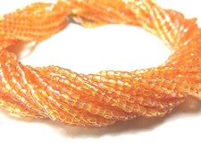 1 FULL HANK  TOPAZ RAINBOW  9/0 3-CUT  GLASS SEED BEADS  10 Strands