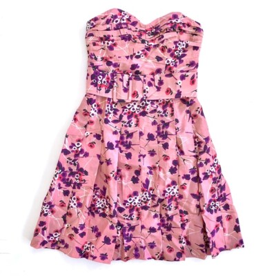 NWOT Express Womens Silk Pink Cocktail Prom Wedding Floral Strapless Dress A006 | eBay NWOT Express Womens Silk Pink Cocktail Prom Wedding Floral Strapless Dress A006 | eBay