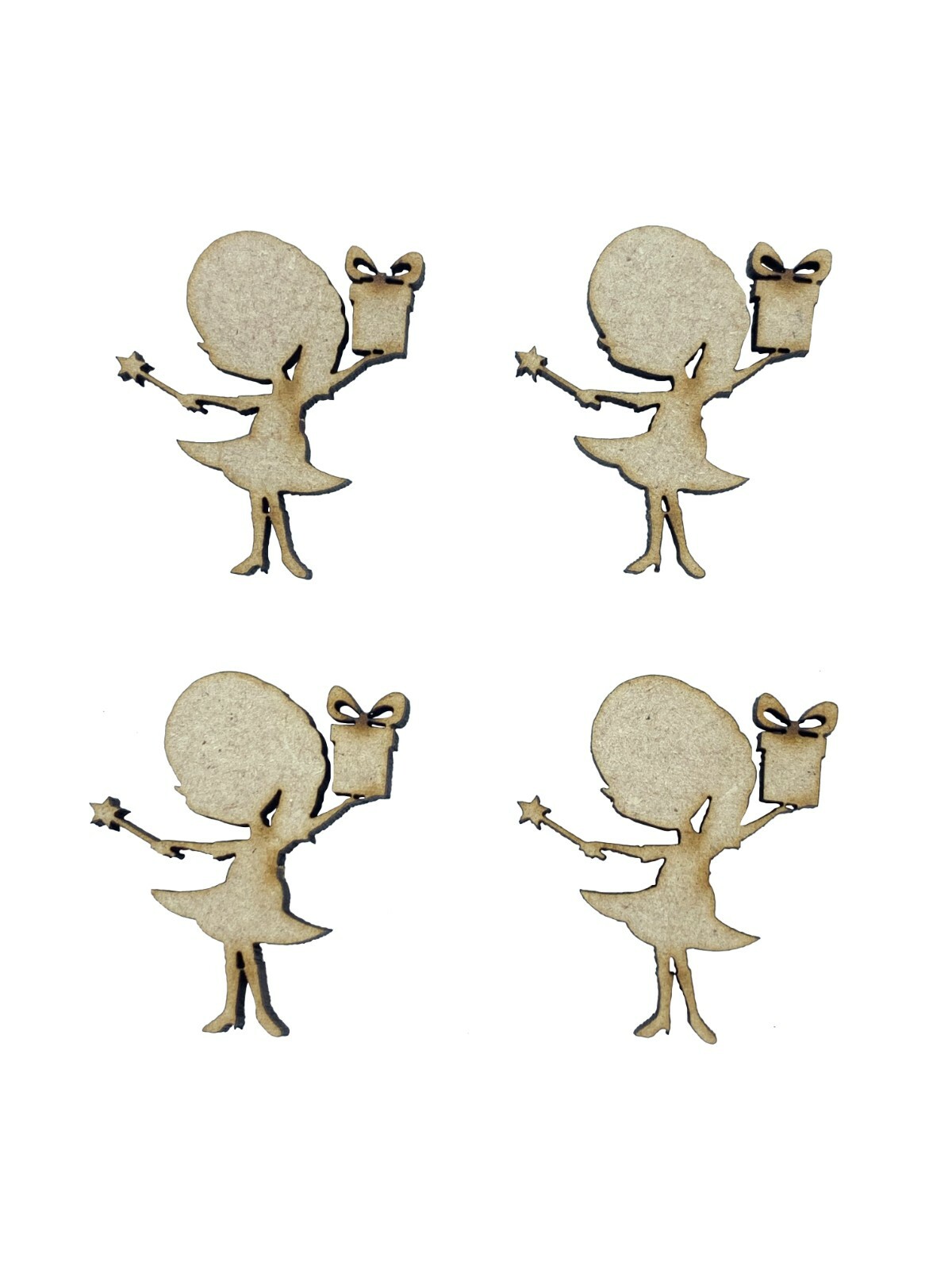 16x Princess Fairy Wand Magic Angel 3cm Wood Craft Embelishments Laser Cut Shape