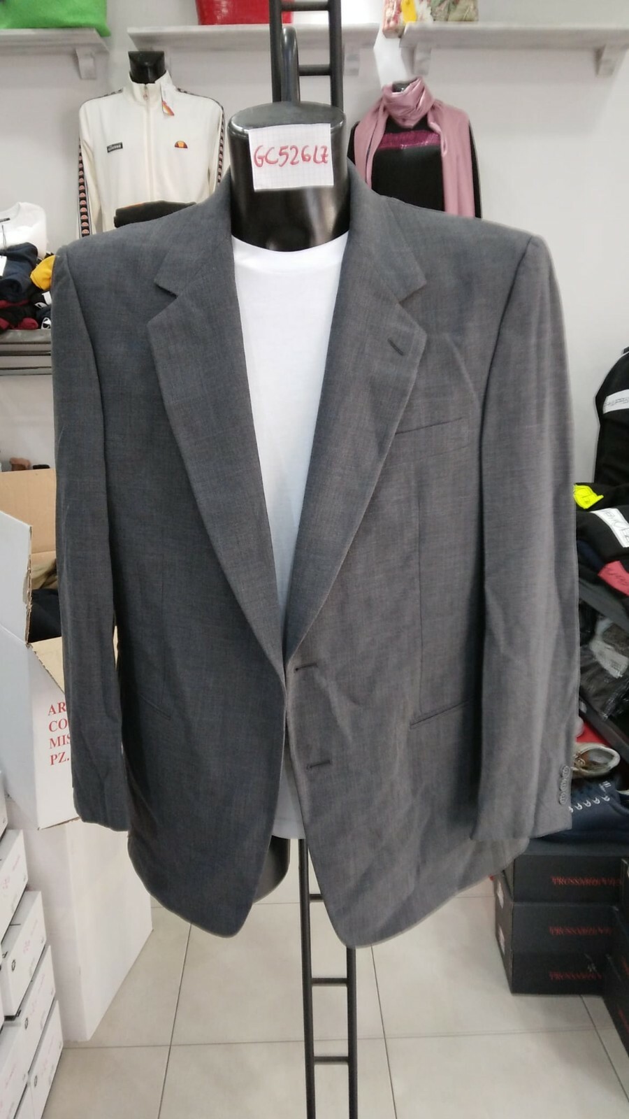 Dkny Linen Jacket Men Gray Donna Karan New York New Size 46 Gc526lz
