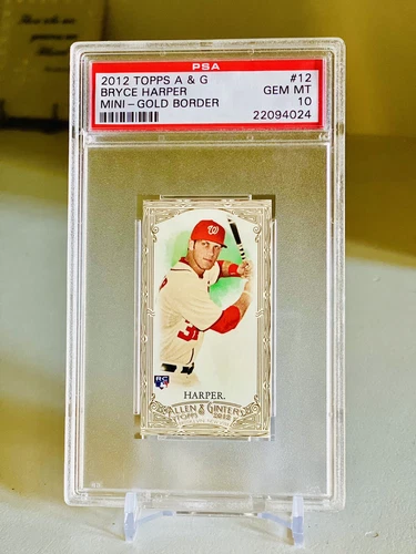 2012 Bryce Harper GOLD PSA 10 RC GEM MINI PSA 10🔥 Topps Allen & Ginter