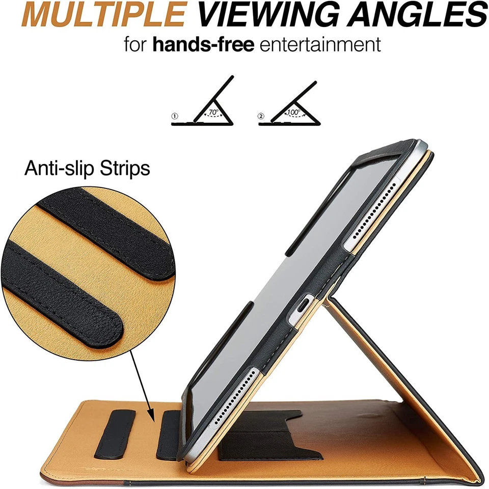 Funda de cuero real tostado para Apple iPad Pro 12.9 1ª-6ª generación con soporte magnético cubierta Foto 3 de 4