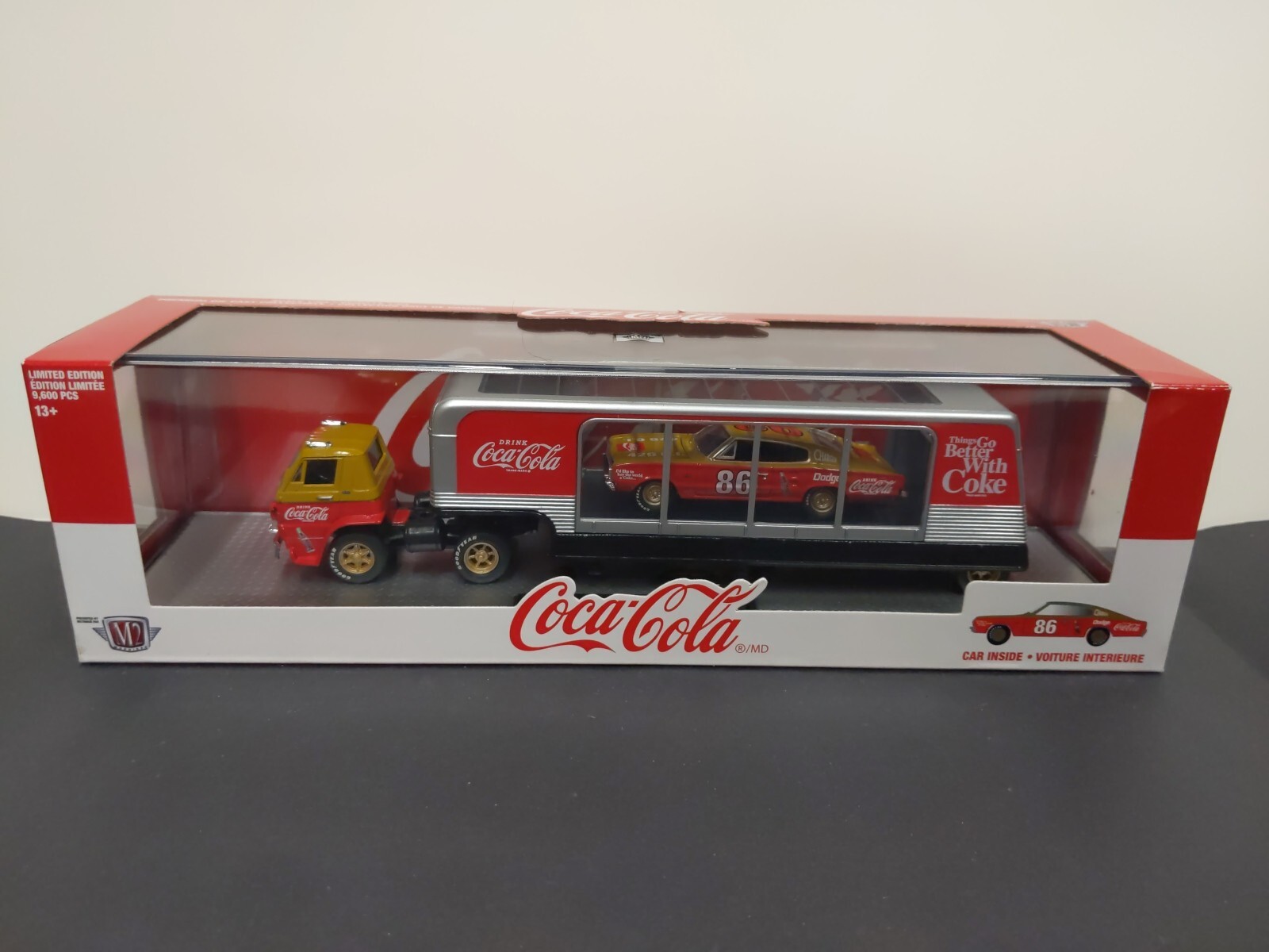 M2 Machines 1 64 Scale 1966 Dodge L600 COE and Charger HEMI Coca-Cola Edition